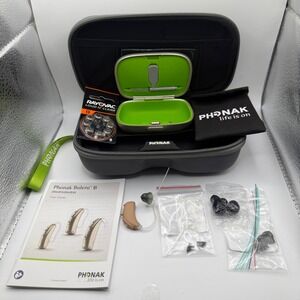 Phonak Bolero B90-P Hearing‎ Aid With Case Tested & Working RIGHT EAR ONLY